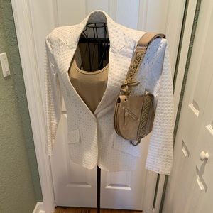 Valentino Eyelet White Blazer